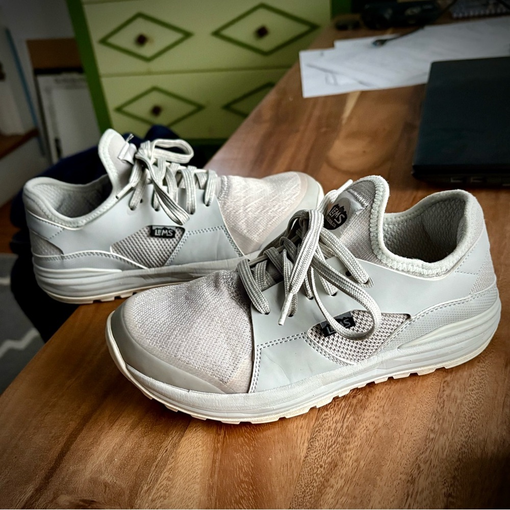 LEMS Gray Mesa Knit Flexible SNEAKERS/SHOES Women's sz 8/9 Barefoot/Minimalist